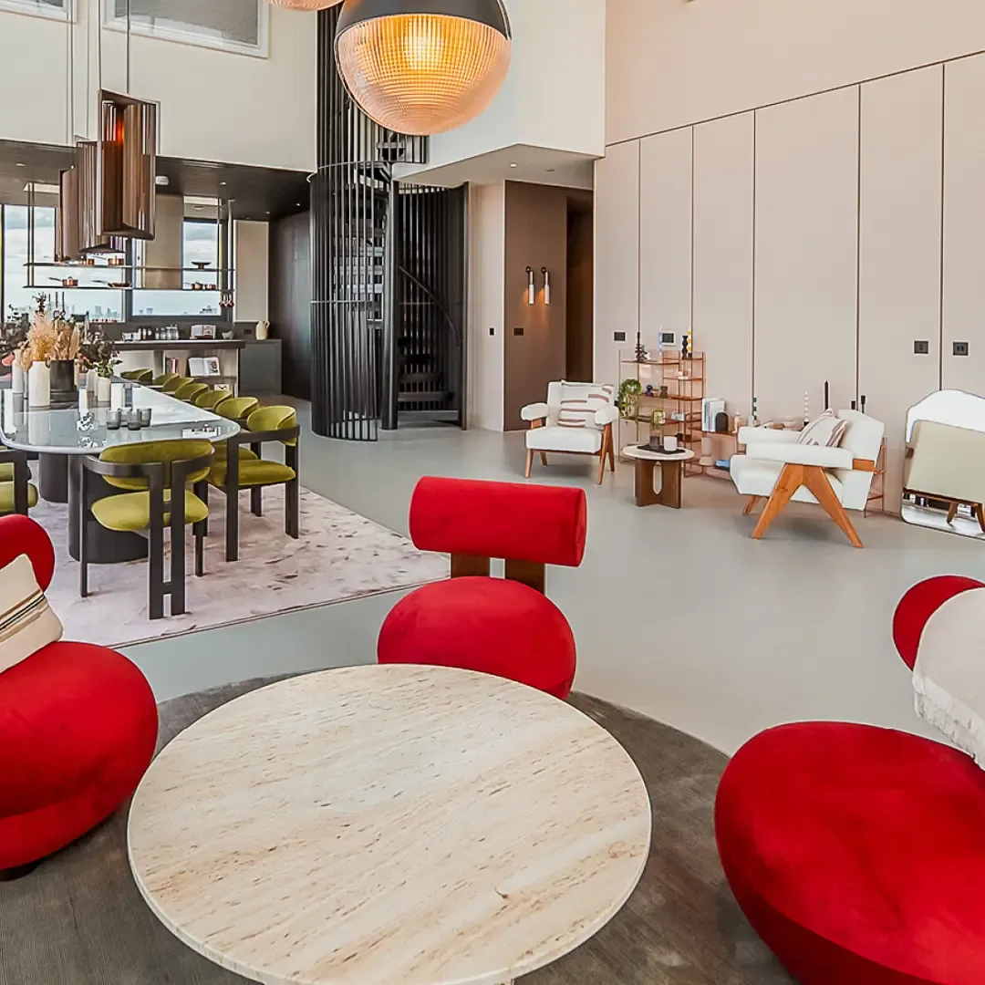 A café with a seamless Baxab®Eco floor