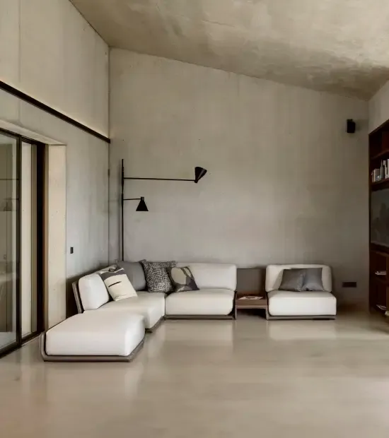 A seamless floor finished in Baxab®Eco